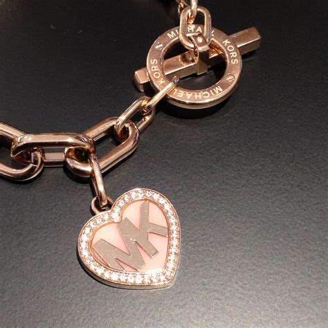 michael kors rose gold bracelet heart|Michael Kors rose gold aviators.